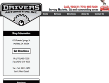 Tablet Screenshot of driversautomotive.com